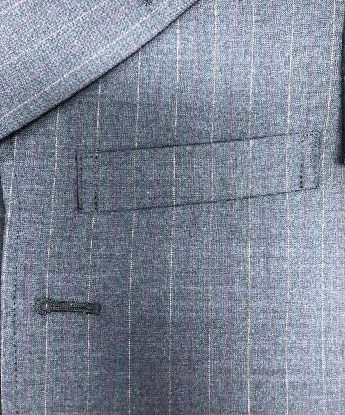 COMME des GARCONS HOMME DEUX（コムデギャルソン オム ドゥ）COMME des GARCONS HOMME DEUX (コムデギャルソン オム ドゥ) ウールストライプデザインジャケット/DR-J033 ネイビー サイズ:Mの古着・服飾アイテム
