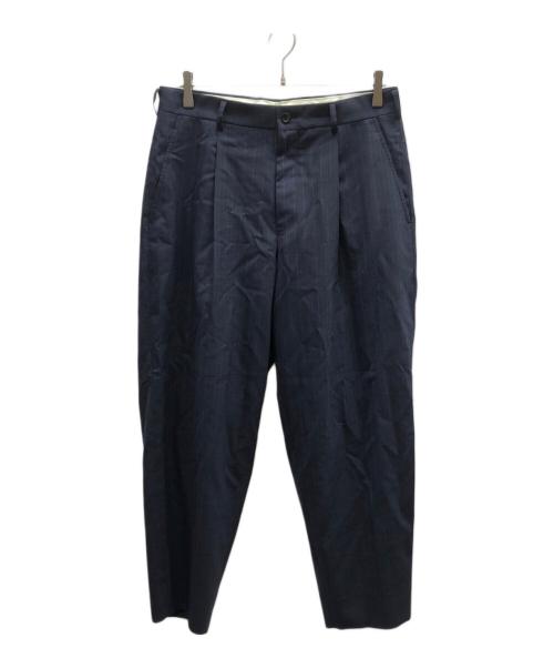 COMME des GARCONS HOMME DEUX（コムデギャルソン オム ドゥ）COMME des GARCONS HOMME DEUX (コムデギャルソン オム ドゥ) ウールストライプパンツ / DR-P027 ネイビー サイズ:Mの古着・服飾アイテム