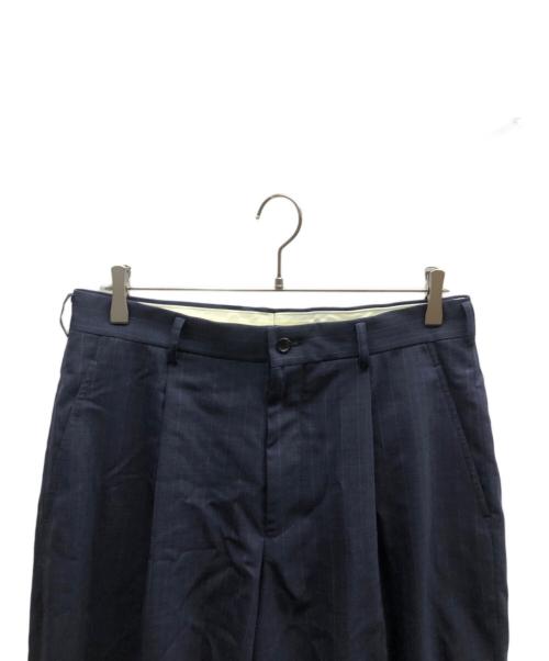 COMME des GARCONS HOMME DEUX（コムデギャルソン オム ドゥ）COMME des GARCONS HOMME DEUX (コムデギャルソン オム ドゥ) ウールストライプパンツ / DR-P027 ネイビー サイズ:Mの古着・服飾アイテム