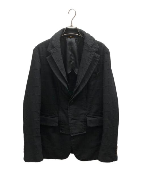 COMME des GARCONS HOMME DEUX（コムデギャルソン オム ドゥ）COMME des GARCONS HOMME DEUX (コムデギャルソン オム ドゥ) デザインレイヤードジャケット / DR-J042 ブラック サイズ:Mの古着・服飾アイテム