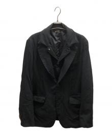 COMME des GARCONS HOMME DEUX（コムデギャルソン オム ドゥ）の古着「ポリ縮絨レイヤードジャケット / DR-J043」｜ブラック