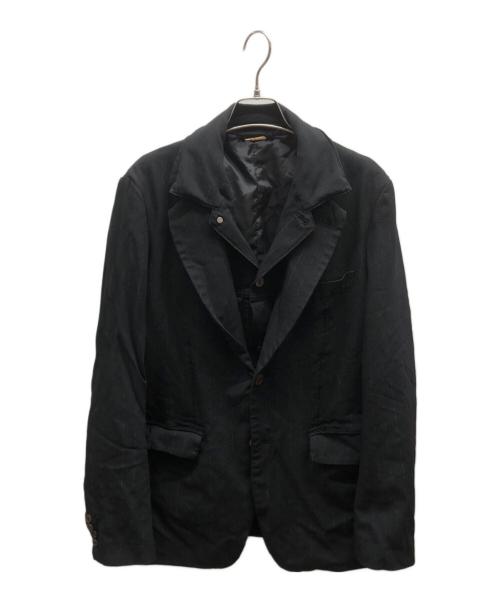 COMME des GARCONS HOMME DEUX（コムデギャルソン オム ドゥ）COMME des GARCONS HOMME DEUX (コムデギャルソン オム ドゥ) ポリ縮絨レイヤードジャケット / DR-J043 ブラック サイズ:Mの古着・服飾アイテム