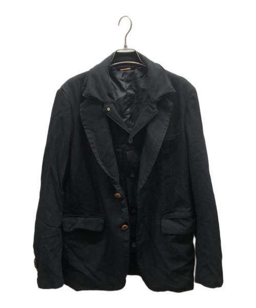 COMME des GARCONS HOMME DEUX（コムデギャルソン オム ドゥ）COMME des GARCONS HOMME DEUX (コムデギャルソン オム ドゥ) ポリ縮絨レイヤードジャケット / DR-J043 ブラック サイズ:Mの古着・服飾アイテム
