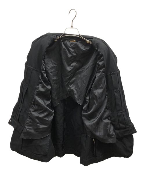 COMME des GARCONS HOMME DEUX（コムデギャルソン オム ドゥ）COMME des GARCONS HOMME DEUX (コムデギャルソン オム ドゥ) ポリ縮絨レイヤードジャケット / DR-J043 ブラック サイズ:Mの古着・服飾アイテム