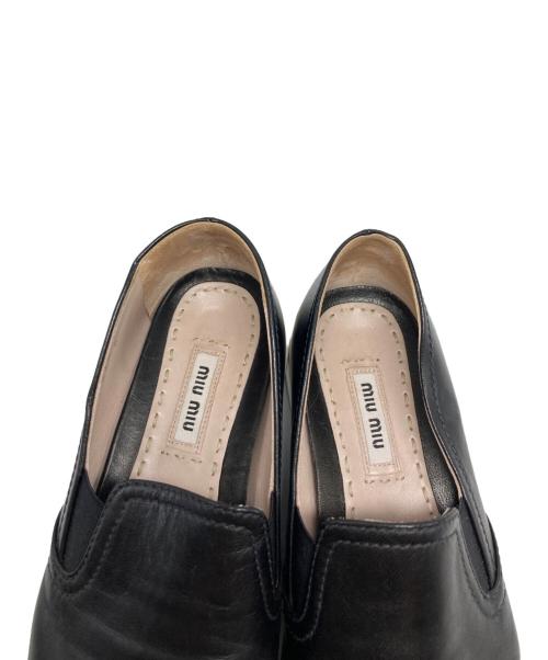 MIU MIU（ミュウミュウ）MIU MIU (ミュウミュウ) ローカットスニーカー ブラック サイズ:361/2の古着・服飾アイテム