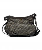 BURBERRY BLUE LABELバーバリー ブルー レーベル）の古着「2WAYノバチェックギャザーバッグ / ZAE03-001-78」｜ベージュ