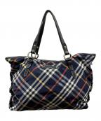 BURBERRY BLUE LABELバーバリー ブルー レーベル）の古着「ノバチェックトートバッグ」｜ネイビー