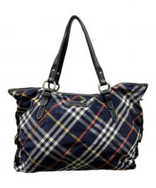 BURBERRY BLUE LABEL（バーバリー ブルー レーベル）の古着「ノバチェックトートバッグ」｜ネイビー