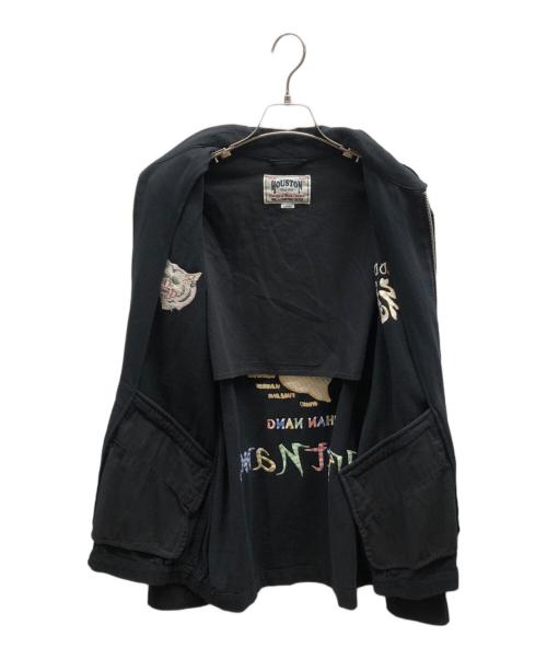 HOUSTON（ヒューストン）HOUSTON (ヒューストン) コットンリネンベトナムジャケット / 51353 ブラック サイズ:Lの古着・服飾アイテム