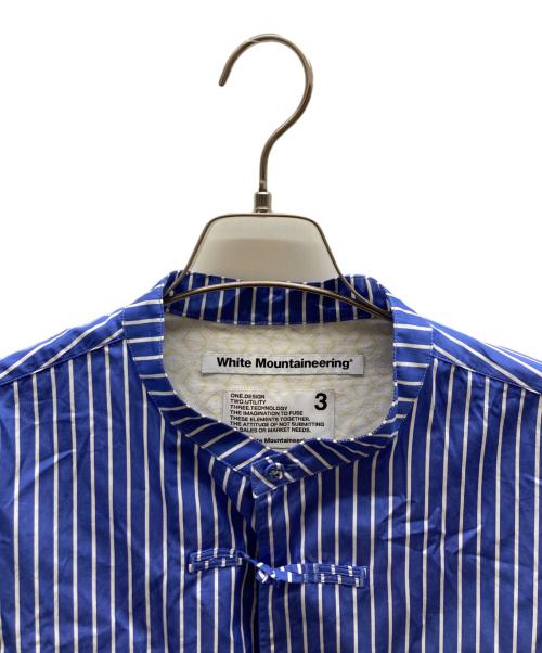 WHITE MOUNTAINEERING（ホワイトマウンテ二アニング）WHITE MOUNTAINEERING (ホワイトマウンテ二アニング) THOMAS MASON STRIPE CHINA SHIRT / WM2271110 ブルー サイズ:3の古着・服飾アイテム