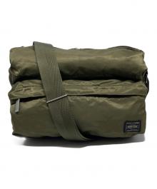 PORTER（ポーター）の古着「FRAMEショルダーバッグ」｜カーキ