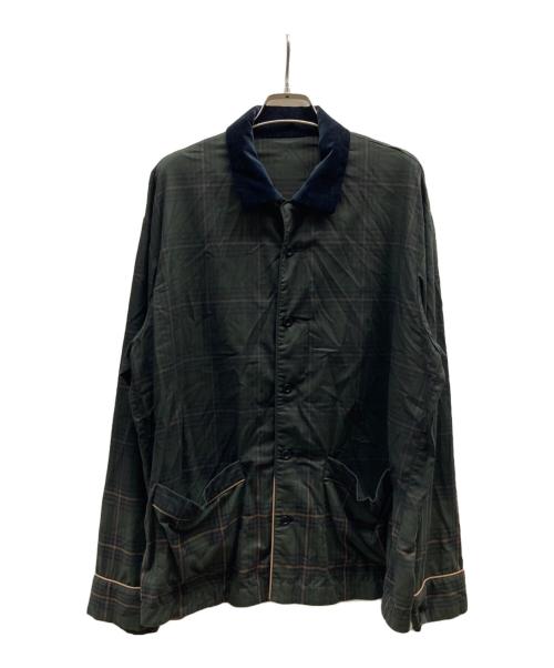 sacai（サカイ）sacai (サカイ) Plaid Overdye Jacket/21-02540M グリーン サイズ:2の古着・服飾アイテム