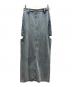 CLANE（クラネ）の古着「CIRCLE CUT LAYERED DENIM SKIRT/16109-6192」｜ブルー