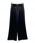 DEUXIEME CLASSEドゥーズィエム クラス）の古着「Minimal Satin パンツ/26030500822030」｜ブラック