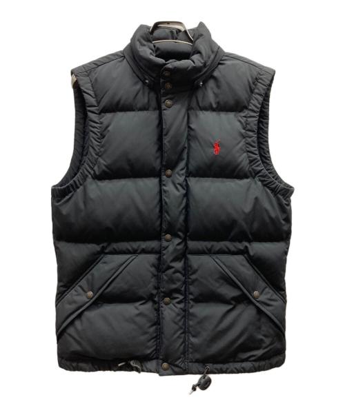 POLO RALPH LAUREN（ポロ・ラルフローレン）POLO RALPH LAUREN (ポロ・ラルフローレン) ポニー刺繍ダウンベスト ブラック サイズ:XSの古着・服飾アイテム