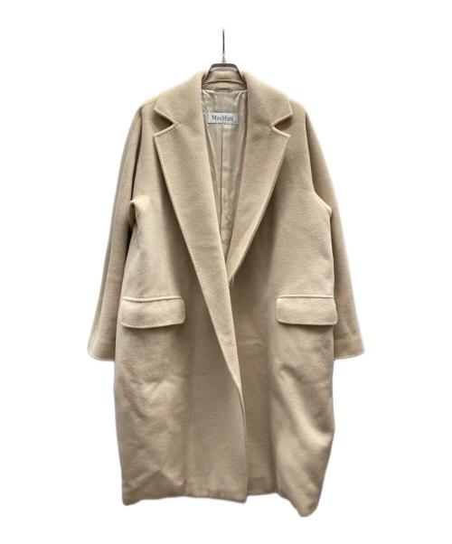 MaxMara（マックスマーラ）MaxMara (マックスマーラ) カシミヤブレンドコート ベージュ サイズ:40の古着・服飾アイテム