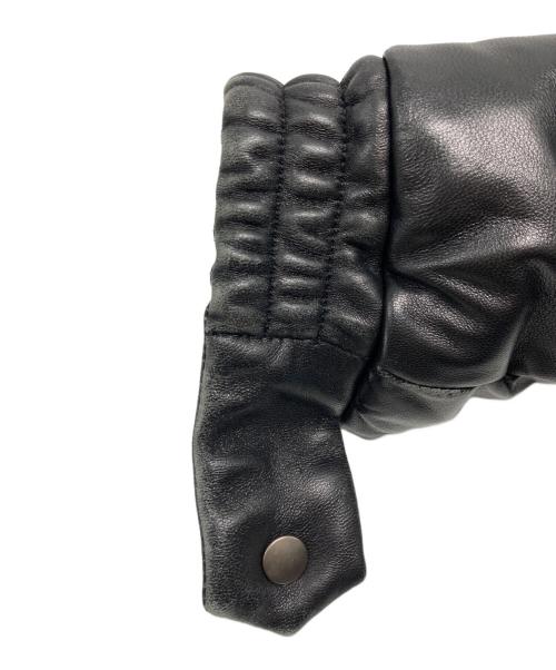 5351 pour les hommes（5351プールオム）5351 pour les hommes (5351プールオム) グローブラムレザーダウンジャケット ブラック サイズ:48の古着・服飾アイテム