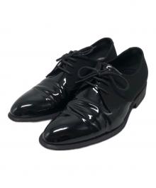 CELINE（セリーヌ）の古着「Patent/Satin Derby Shoes」｜ブラック