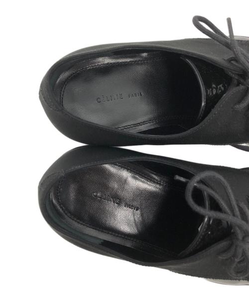 CELINE（セリーヌ）CELINE (セリーヌ) Patent/Satin Derby Shoes ブラック サイズ:35の古着・服飾アイテム