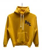 DIESELディーゼル）の古着「ロゴ刺繍パーカー/S-UMMER-B15/0GCAB」｜イエロー