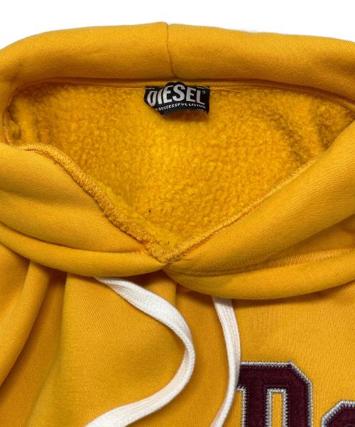 DIESEL（ディーゼル）DIESEL (ディーゼル) ロゴ刺繍パーカー/S-UMMER-B15/0GCAB イエロー サイズ:Lの古着・服飾アイテム