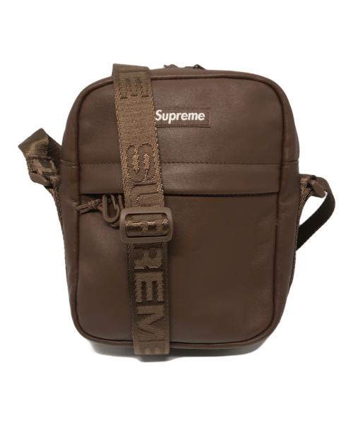 SUPREME（シュプリーム）Supreme (シュプリーム) Leather Shoulder Bag ブラウンの古着・服飾アイテム