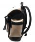 中古・古着 COACH (コーチ) パーフォレイテッド バックパック / F57477 ブラック×ベージュ：12000円