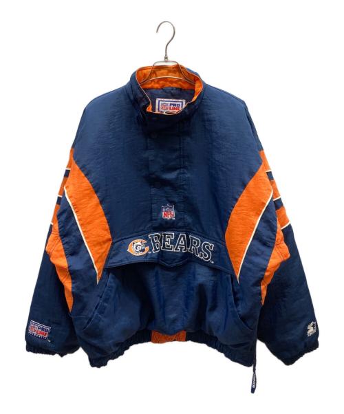 STARTER（スターター）STARTER (スターター) 中綿ジャケット オレンジ×ネイビー サイズ:XLの古着・服飾アイテム