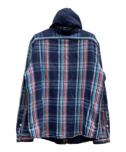 POLO RALPH LAUREN（ポロ・ラルフローレン）POLO RALPH LAUREN (ポロ・ラルフローレン) フード付ネルシャツ ネイビー サイズ:Mの古着・服飾アイテム