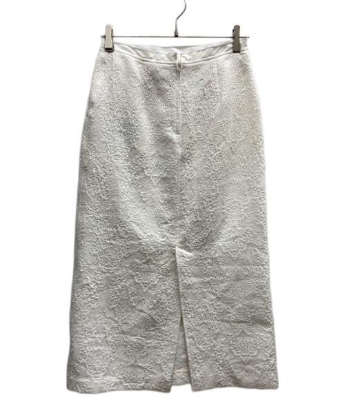 Curensology（カレンソロジー）Curensology (カレンソロジー) ジャガードタイトスカート/CL605055ER ホワイト サイズ:FREEの古着・服飾アイテム