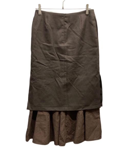 Curensology（カレンソロジー）Curensology (カレンソロジー) レイヤーマーメイドスカート/CL505158ER ブラウン サイズ:FREEの古着・服飾アイテム