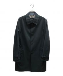 BURBERRY BLACK LABEL（バーバリーブラックレーベル）の古着「ステンカラーコート / BMA53-404-28」｜ブルー