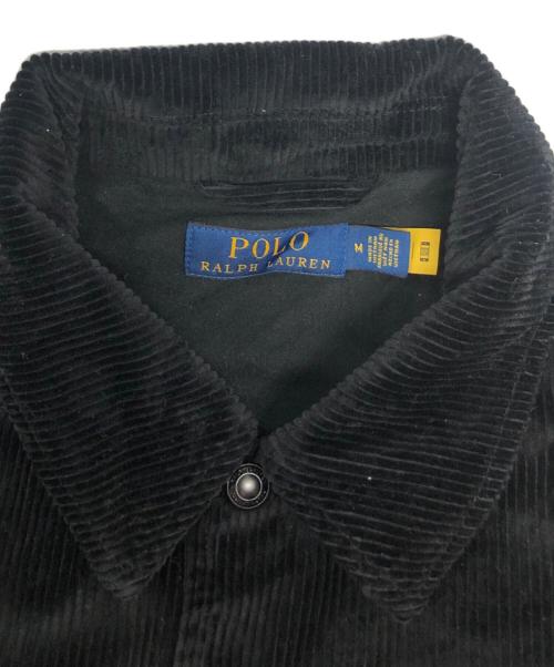 POLO RALPH LAUREN（ポロ・ラルフローレン）POLO RALPH LAUREN (ポロ・ラルフローレン) コーデュロイコーチジャケット ブラック サイズ:Mの古着・服飾アイテム