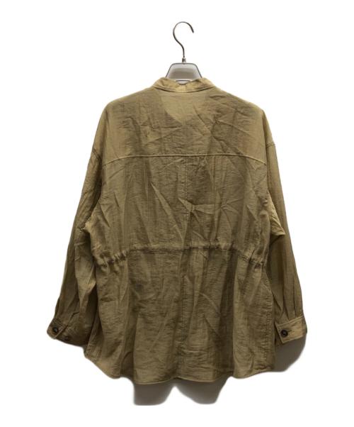 23区（ニジュウサンク）23区 (ニジュウサンク) リネンミックスシアースラブ ミリタリー シャツジャケット / BLWWLM0413 ベージュ サイズ:44の古着・服飾アイテム