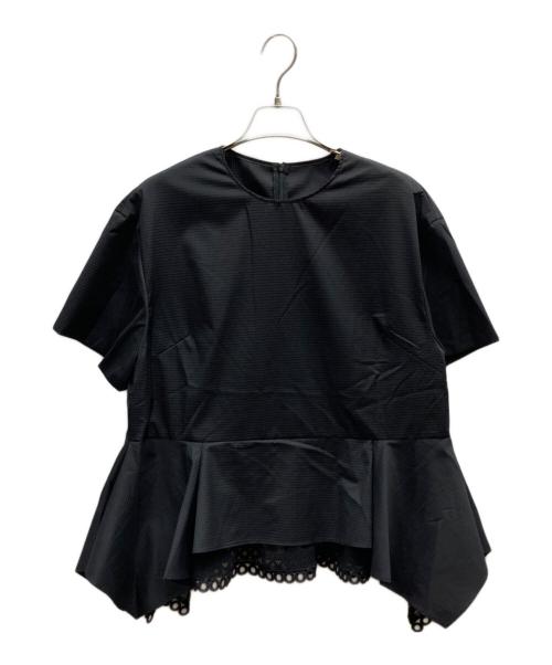 ADORE（アドーア）ADORE (アドーア) ペプラムブラウス グラフコットン / 531-6110520 ブラック サイズ:38の古着・服飾アイテム