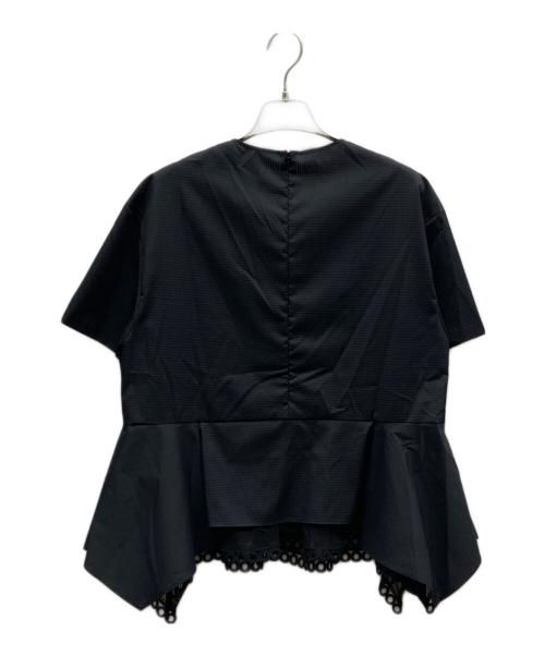 ADORE（アドーア）ADORE (アドーア) ペプラムブラウス グラフコットン / 531-6110520 ブラック サイズ:38の古着・服飾アイテム