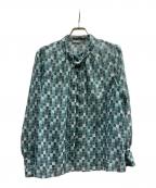 theory luxeセオリーリュクス）の古着「Mosaic Glass Print Zianeブラウス/03-4308250」｜ブルー