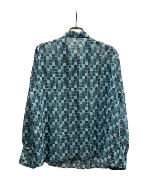 theory luxe（セオリーリュクス）theory luxe (セオリーリュクス) Mosaic Glass Print Zianeブラウス/03-4308250 ブルー サイズ:40の古着・服飾アイテム