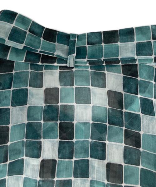 theory luxe（セオリーリュクス）theory luxe (セオリーリュクス) Mosaic Glass Print Zianeブラウス/03-4308250 ブルー サイズ:40の古着・服飾アイテム