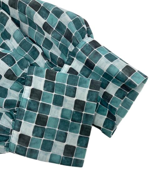 theory luxe（セオリーリュクス）theory luxe (セオリーリュクス) Mosaic Glass Print Zianeブラウス/03-4308250 ブルー サイズ:40の古着・服飾アイテム