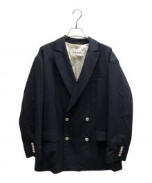 CALMER×VITALE BARBERIS CANONICO（カルメール×ヴィターレ バルベリス カノニコ）の古着「Super 120S CANONICO JACKET / 24010256501010」｜ネイビー