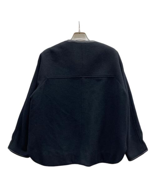 DRESSTERIOR（ドレステリア）DRESSTERIOR (ドレステリア) 【ウール混】レザー調パイピングブルゾン/085-49512 ブラック サイズ:Mの古着・服飾アイテム