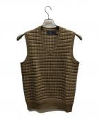 POLO RALPH LAURENポロ・ラルフローレン）の古着「Check cotton cashmere sweater vest」｜ベージュ