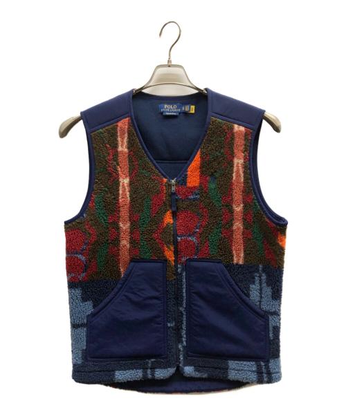 POLO RALPH LAUREN（ポロ・ラルフローレン）POLO RALPH LAUREN (ポロ・ラルフローレン) ネイティブ調ベスト ブルー サイズ:XS/TPの古着・服飾アイテム