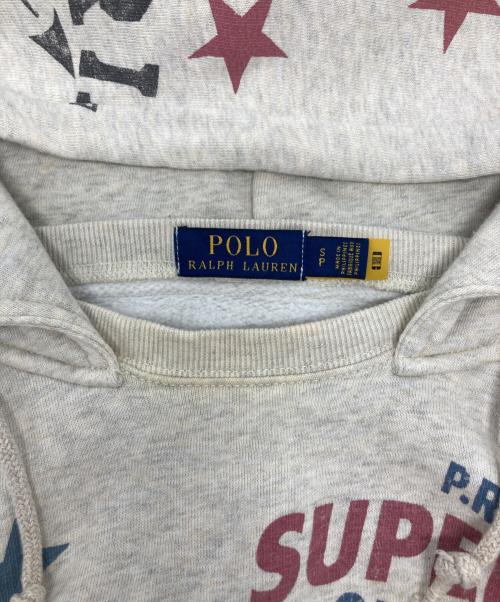 POLO RALPH LAUREN（ポロ・ラルフローレン）POLO RALPH LAUREN (ポロ・ラルフローレン) 染み込みプリントパーカー グレー サイズ:Sの古着・服飾アイテム