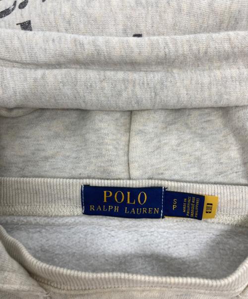 POLO RALPH LAUREN（ポロ・ラルフローレン）POLO RALPH LAUREN (ポロ・ラルフローレン) 染み込みプリントパーカー グレー サイズ:Sの古着・服飾アイテム