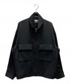 Graphpaperグラフペーパー）の古着「Light Doeskin Stand Collar Jacket / GM243-30062」｜ブラック