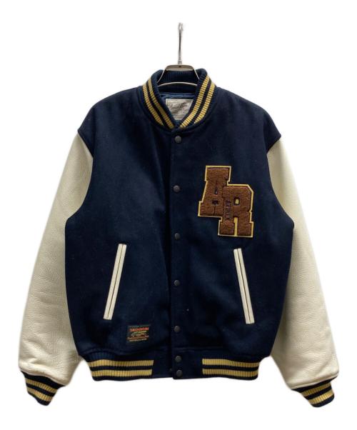 AVIREX（アヴィレックス）AVIREX (アヴィレックス) SKOOKUM VARSITY JACKET ネイビー サイズ:Mの古着・服飾アイテム