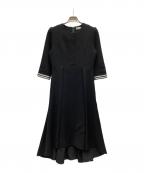 BORDERS at BALCONYボーダーズアットバルコニー）の古着「Striped sleeve dress」｜ブラック