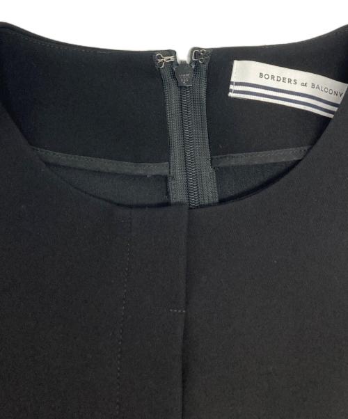 BORDERS at BALCONY（ボーダーズアットバルコニー）BORDERS AT BALCONY (ボーダーズアットバルコニー) Striped sleeve dress ブラック サイズ:38の古着・服飾アイテム